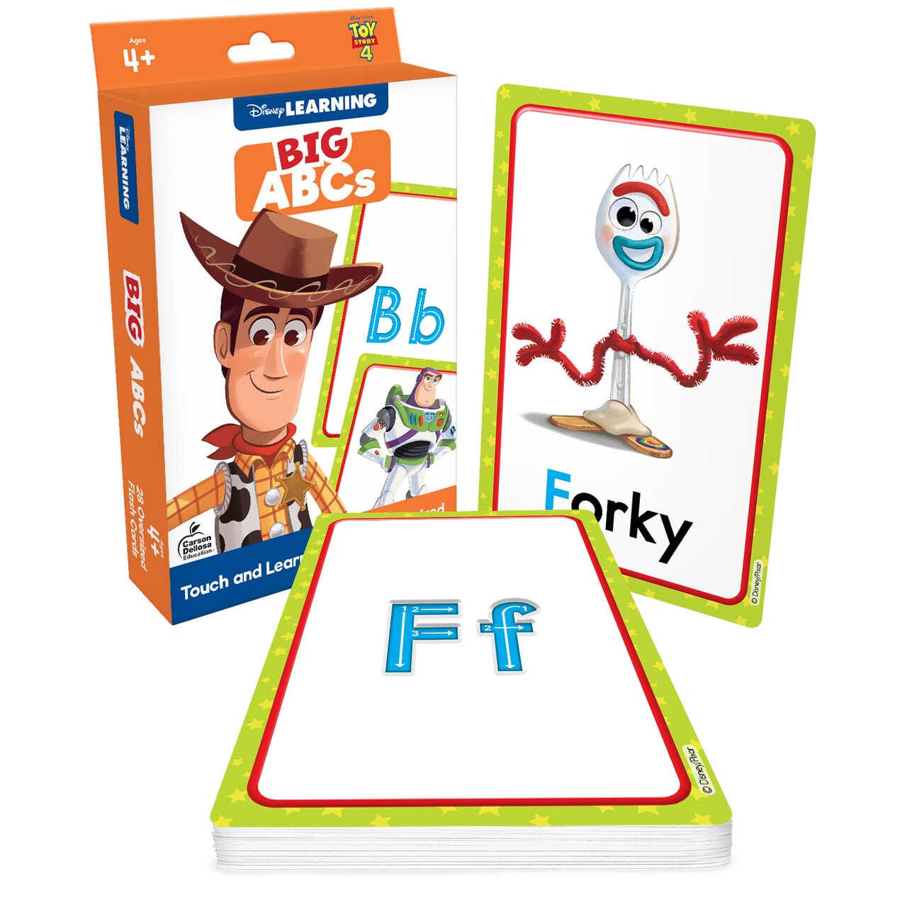 Disney Learning Toy Story 4 Alphabet Flash Cards for Kids 4+, ABC Flash Cards, Phonics Flash Cards with Letters of the Alphabet and Illustrations, Preschool and Kindergarten